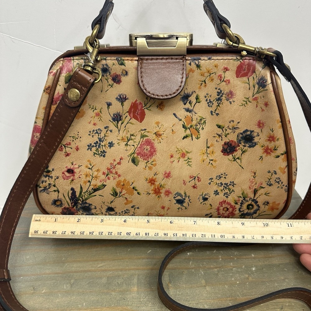 New Patricia‎ Nash Prairie Rose Gracchi Crossbody Satchel Bag Leather NWT - Picture 8 of 16
